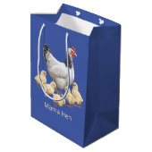 Sussex Chicken Mama Hen en Chicken Chicken Medium Cadeauzakje (Achterkant Gekanteld)