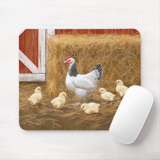 Sussex Chicken Mama Hen en Chicken Chicken Muismat (Met muis)