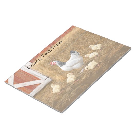 Sussex Chicken Mama Hen en Chicken Chicken Notitieblok (Schuin)