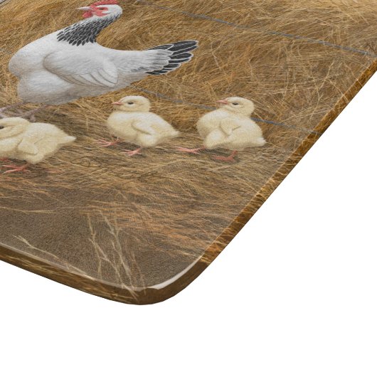 Sussex Chicken Mama Hen en Chicken Chicken Snijplank (Hoek)