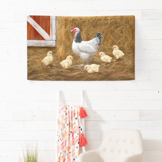 Sussex Chicken Mama Hen en Chicken Chicken Spandoek (Insitu)