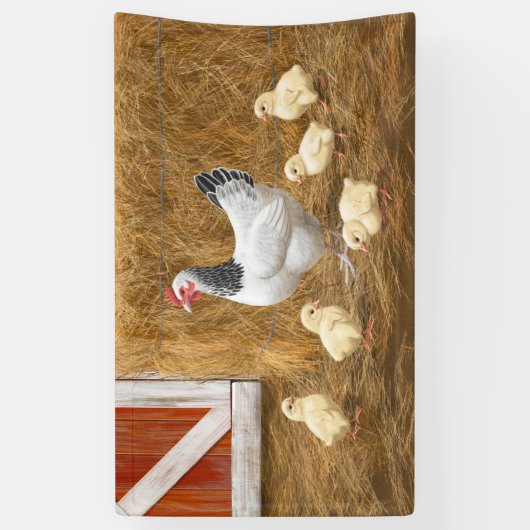 Sussex Chicken Mama Hen en Chicken Chicken Spandoek (Verticaal)