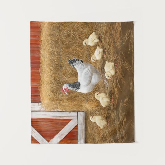 Sussex Chicken Mama Hen en Chicken Chicken Wandkleed (Voorkant)