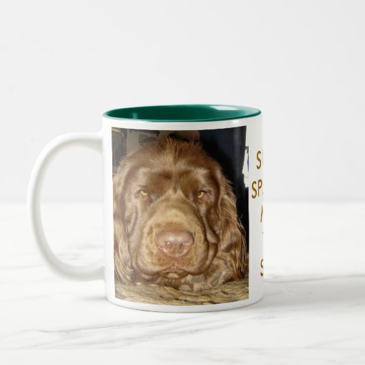 Sussex Spaniel Face Mok (Links)