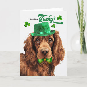 Sussex Spaniel Feelin' Lucky St Patrick's Day Feestdagen Kaart