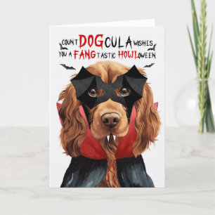 Sussex Spaniel Hond Grappig Count DOGcula Hallowee Feestdagen Kaart