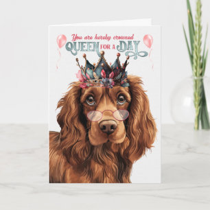 Sussex Spaniel Hond Koningin Dag Grappige verjaard Kaart