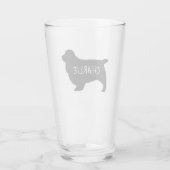 Sussex Spaniel Hond Silhouet Gepersonaliseerd Glas (Achterkant)