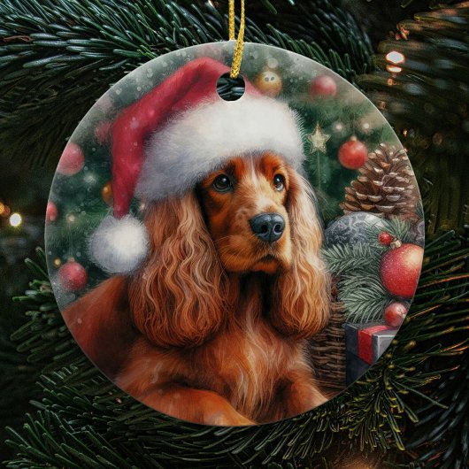 Sussex Spaniel Hondenkerst Waterverf Keramisch Ornament