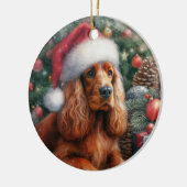 Sussex Spaniel Hondenkerst Waterverf Keramisch Ornament (Links)