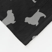 Sussex Spaniel Hondenras Silhouetten Patroon Fleece Deken (Hoek)