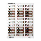 Sussex Spaniel Kerstmis Etiket (Full Sheet)