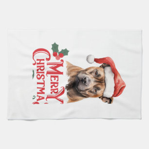 Sussex Spaniel Kerstmis Theedoek
