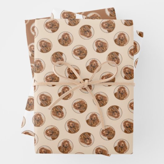 Sussex Spaniel Schilderen Schattigee Originele Pet Inpakpapier Vel (In situ)