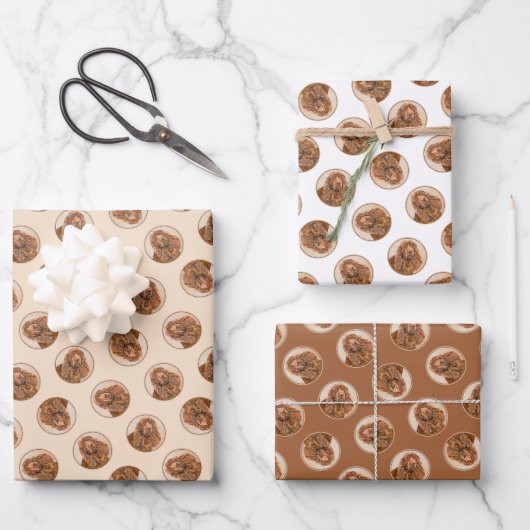 Sussex Spaniel Schilderen Schattigee Originele Pet Inpakpapier Vel (Voorkant)