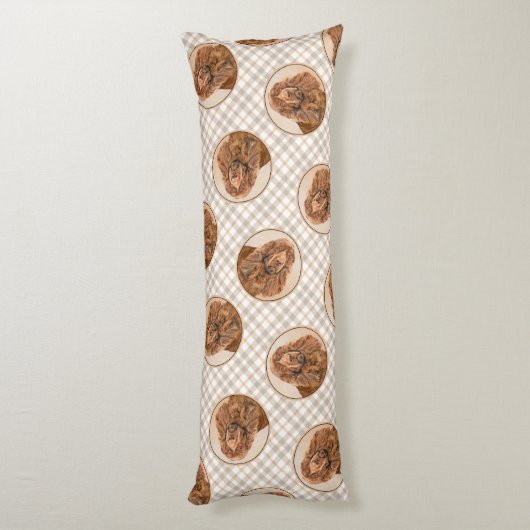 Sussex Spaniel Schilderen Schattigee Originele Pet Lichaamskussen (Achterkant (Verticaal))