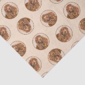 Sussex Spaniel Schilderen Schattigee Originele Pet Tissuepapier (Detail)