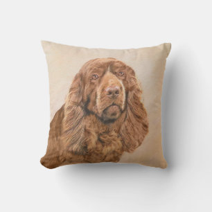 Sussex Spaniel Schilderij - Mooie Originele Honden Buitenkussen