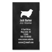 Sussex Spaniel Silhouet Chalkboard Stijl Visitekaartje Magneet (Voorkant Verticaal)