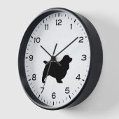 Sussex Spaniel Silhouette met cijfers en minuten (Hoek)