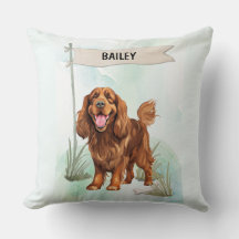 Sussex Spaniel Waterverf Gepersonaliseerde Hond