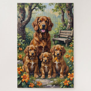 Sussex Spaniel Woodland Lily Kunst Legpuzzel