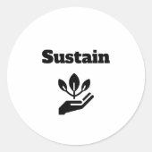 Sustain – Eco-vriendelijke Sticker (Voorkant)