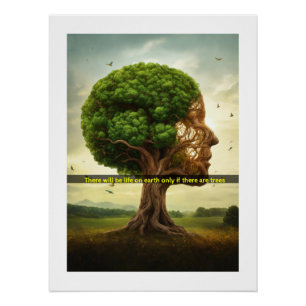 "Sustain Life: Tree Poster met inspirerende boodsc