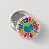 Sustainability Goals Advocacy Community Action Ronde Button 3,2 Cm (Voorkant /achterkant)