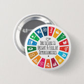 Sustainability Goals Advocacy Community Action Ronde Button 5,7 Cm (Voorkant /achterkant)