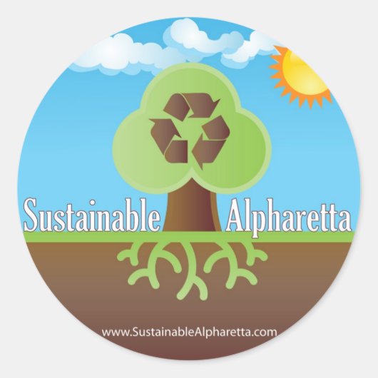Sustainable Alpharetta Sticker (Voorkant)