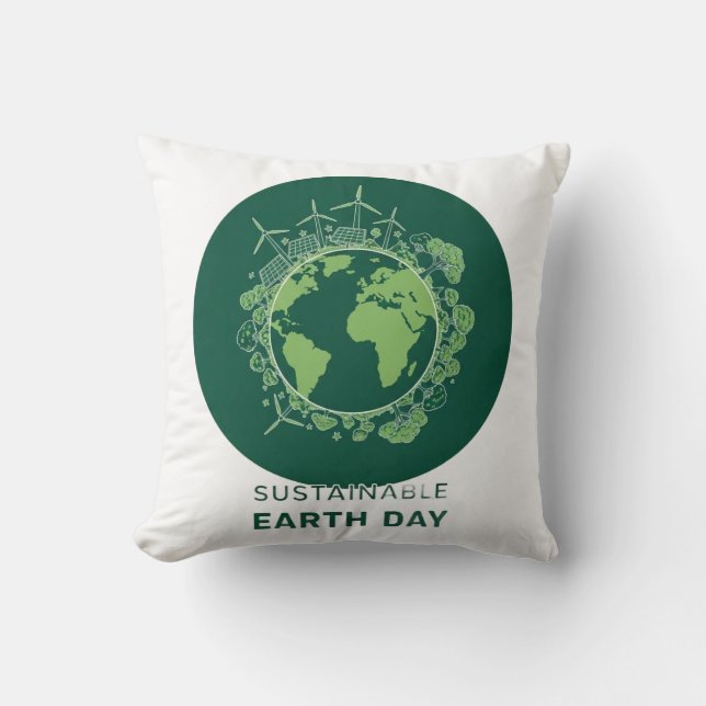 Sustainable Earth Day Kussen (Voorkant)
