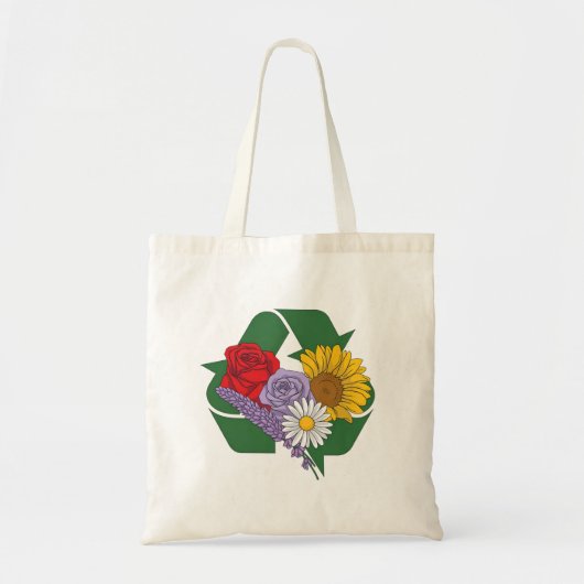 Sustainable Floral Harmony | Eco-Friendly Nature Tote Bag (Voorkant)