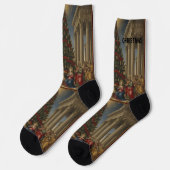 Sustainable Nativity Santa Christmas Socks Sokken (Links)