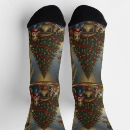 Sustainable Nativity Santa Christmas Socks Sokken
