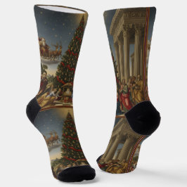 Sustainable Nativity Santa Christmas Socks Sokken