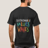 Sustainable Values design man T-shirt (Achterkant)