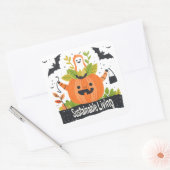 SustainableLiving | ExDesigner | Halloween Vierkante Sticker (Envelop)