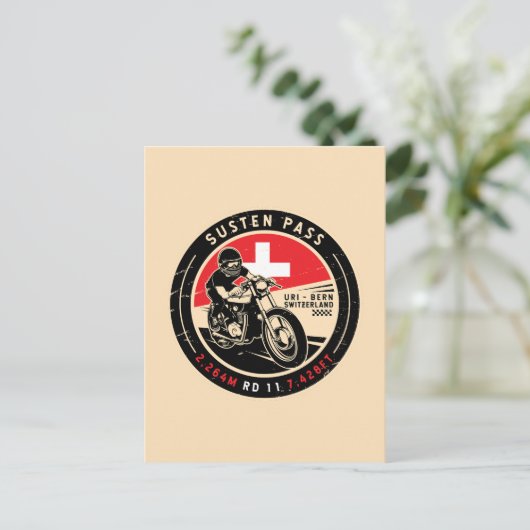 Susten Pass | Zwitserland | Motorfiets Briefkaart (Staand voorkant)