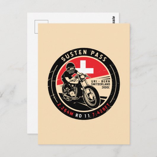 Susten Pass | Zwitserland | Motorfiets Briefkaart (Voorkant / Achterkant)