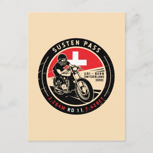 Susten Pass | Zwitserland | Motorfiets Briefkaart (Voorkant)