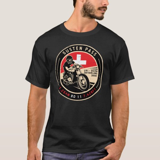 Susten Pass | Zwitserland | Motorfiets T-shirt (Voorkant)