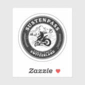 Susten Pass Zwitsers-Alpen motortour Sticker (Vel)