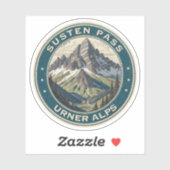 Sustenpas, Zwitserse Alpenbergweg Sticker (Vel)