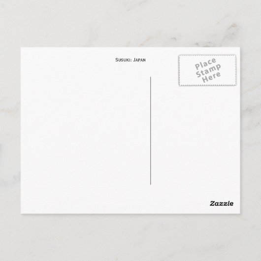 Susuki (Silver Grass): Japan Briefkaart (Achterkant)