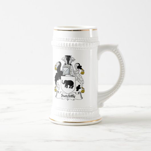 Sutcliffe Familie Crest Bierpul (Rechts)