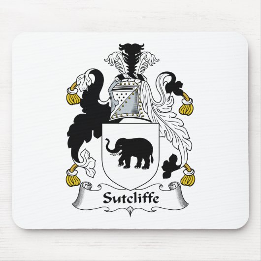 Sutcliffe Familie Crest Muismat (Voorkant)