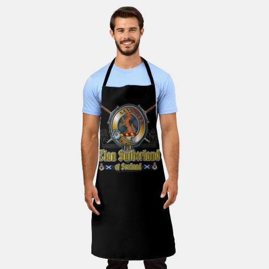 Sutherland Clan Badge Schort (Gedragen)