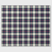 Sutherland Clan Jurk Tartan Blauw en Wit Plaid Cadeaupapier (Vlak)