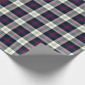 Sutherland Clan Jurk Tartan Blauw en Wit Plaid Cadeaupapier (Hoek)
